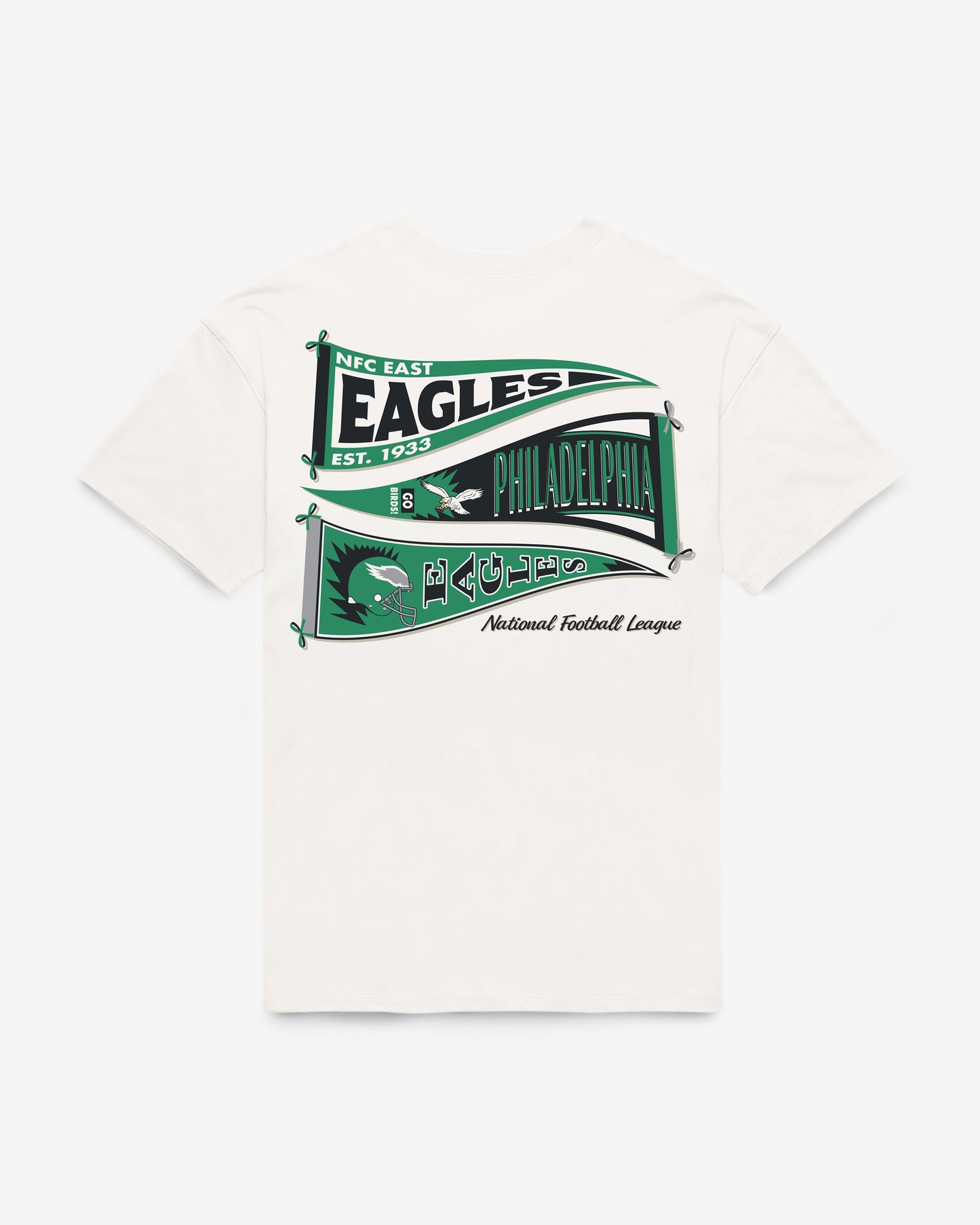 PHILADELPHIA EAGLES HISTORIC BOW AND BANNER BACKER '47 SADIE TEE WOMENS