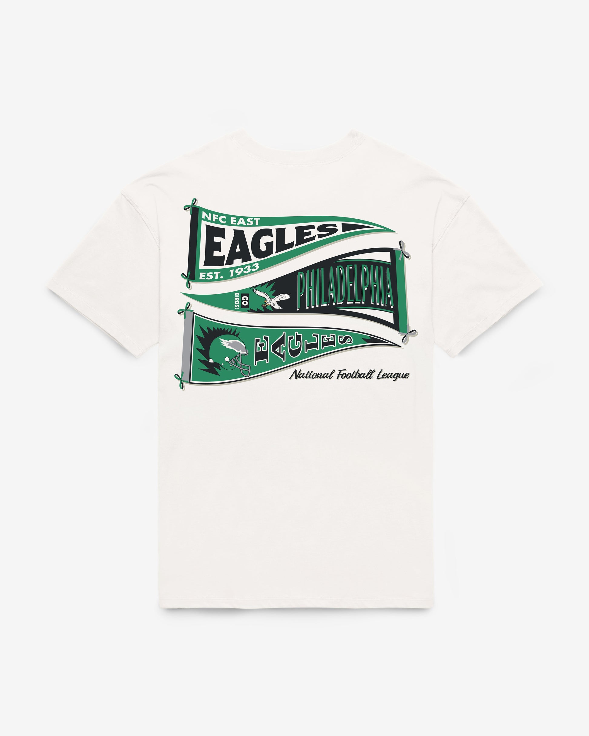PHILADELPHIA EAGLES HISTORIC BOW AND BANNER BACKER '47 SADIE TEE WOMENS