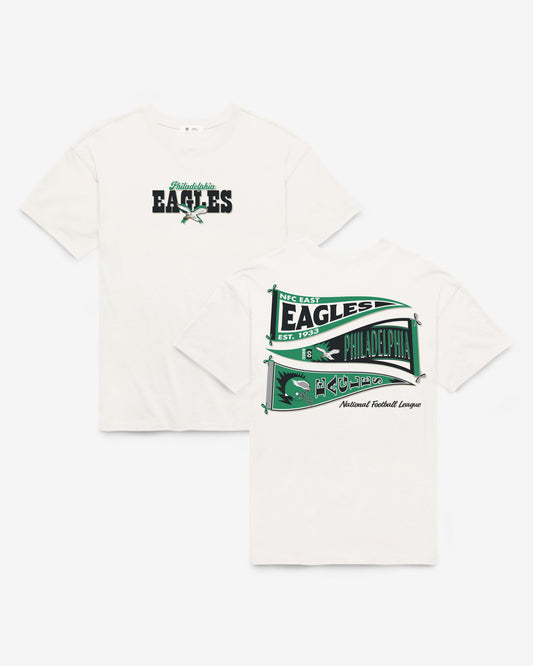 PHILADELPHIA EAGLES HISTORIC BOW AND BANNER BACKER '47 SADIE TEE WOMENS