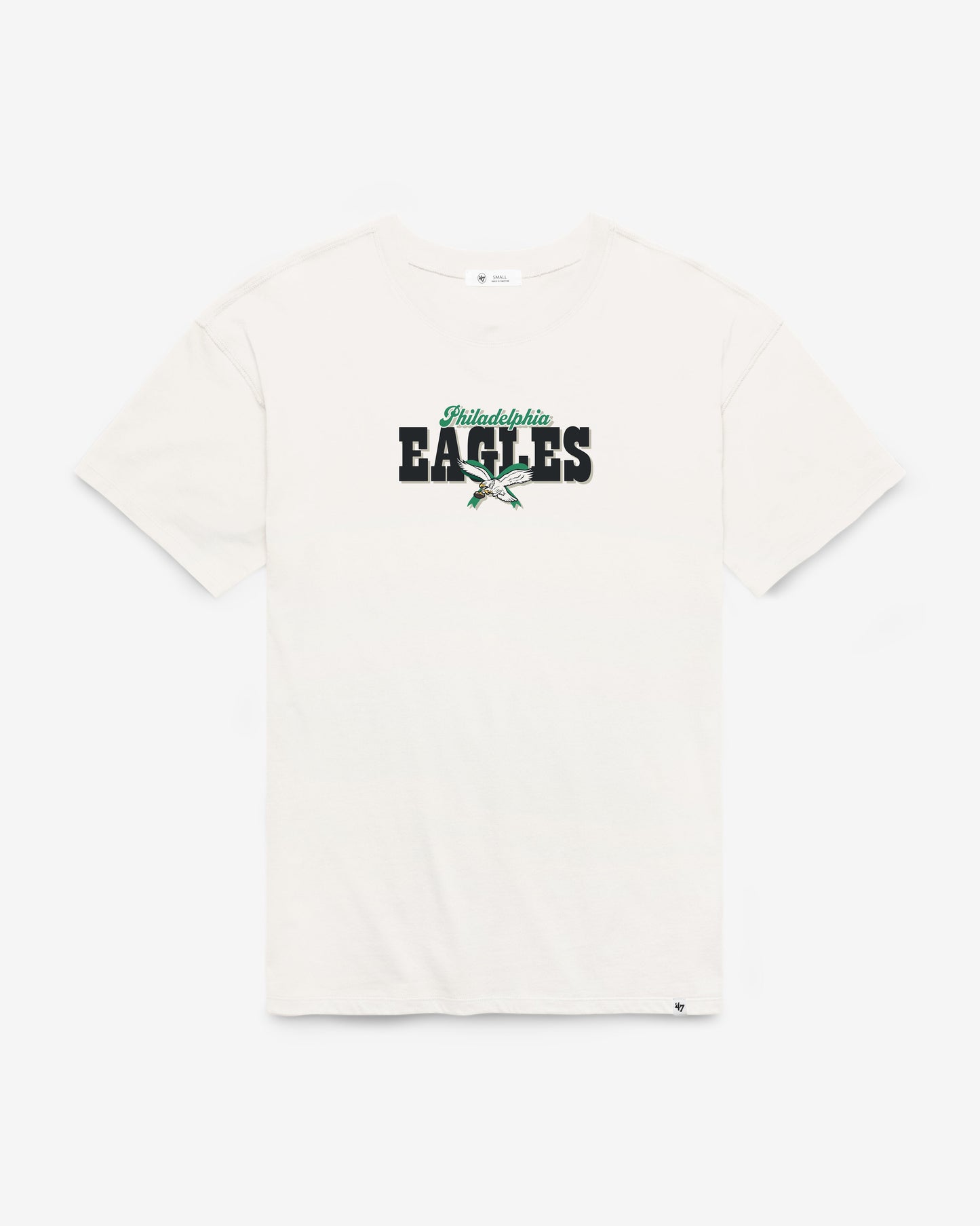 PHILADELPHIA EAGLES HISTORIC BOW AND BANNER BACKER '47 SADIE TEE WOMENS