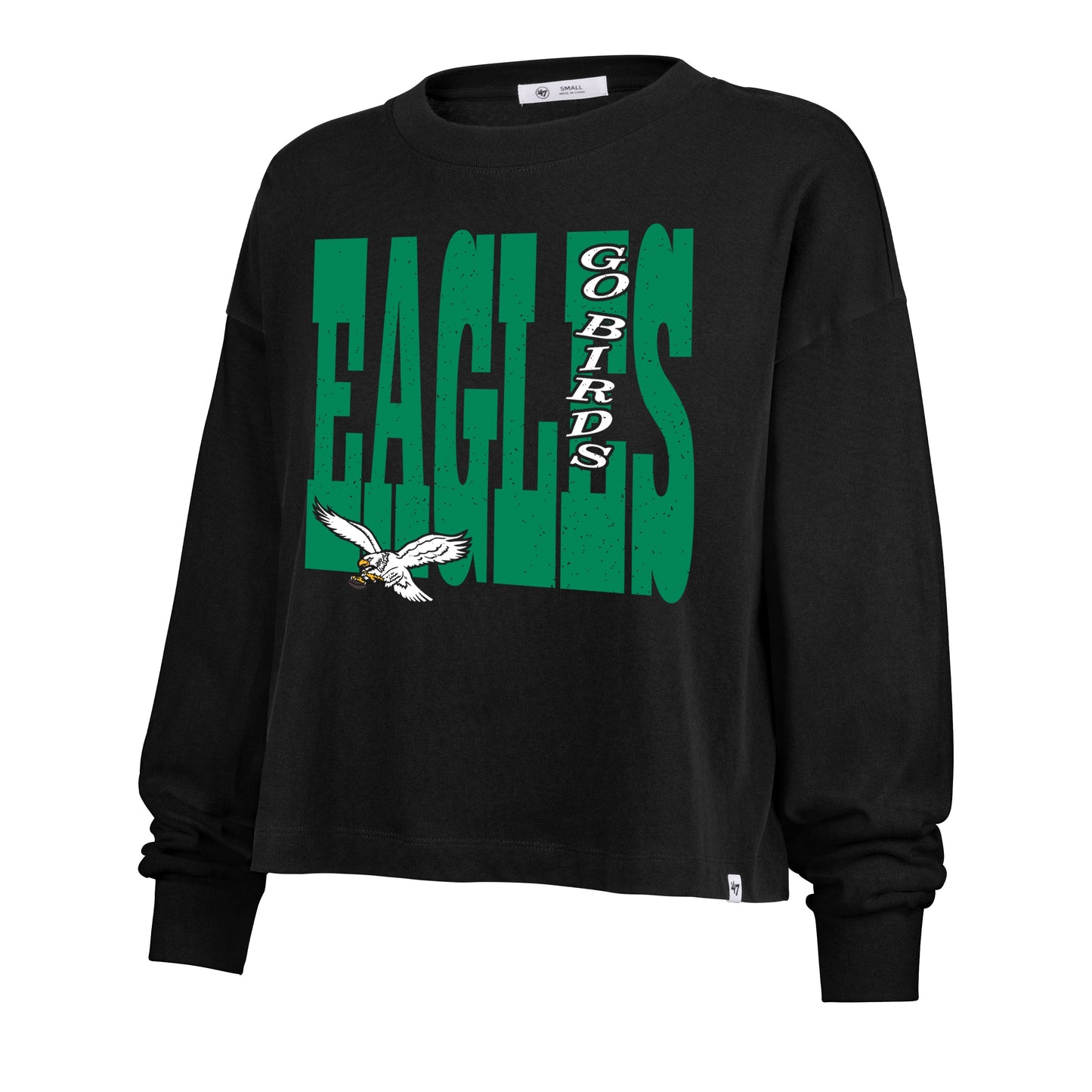 PHILADELPHIA EAGLES HISTORIC BOLD STACK '47 SYDNEY LONG SLEEVE TEE WOMENS
