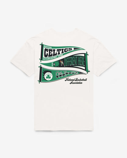 BOSTON CELTICS BOW AND BANNER BACKER '47 SADIE TEE WOMENS