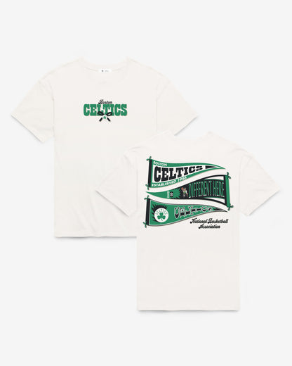BOSTON CELTICS BOW AND BANNER BACKER '47 SADIE TEE WOMENS