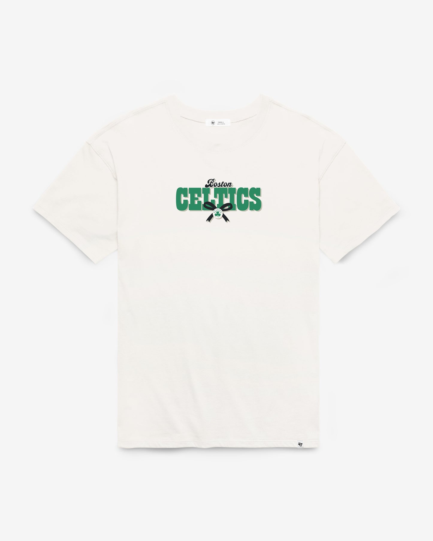 BOSTON CELTICS BOW AND BANNER BACKER '47 SADIE TEE WOMENS