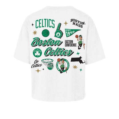 BOSTON CELTICS COLLAGE SCRIPT '47 REED CITY TEE WOMENS