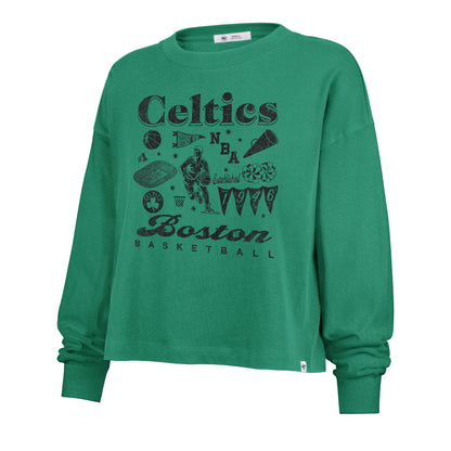 BOSTON CELTICS TEAM COLLAGE '47 SYDNEY LONG SLEEVE TEE WOMENS