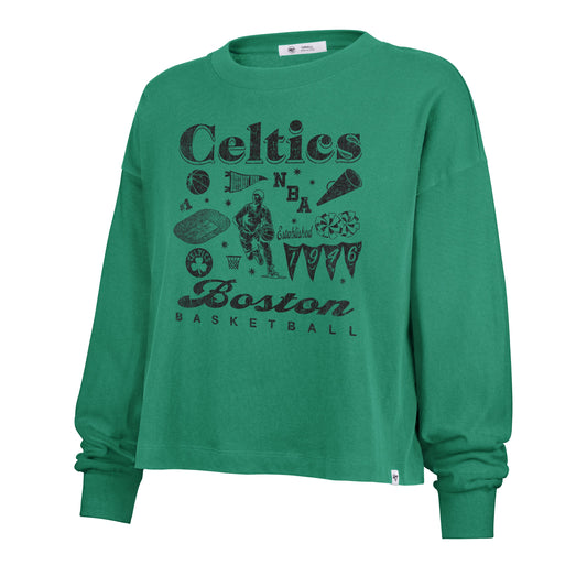 BOSTON CELTICS TEAM COLLAGE '47 SYDNEY LONG SLEEVE TEE WOMENS