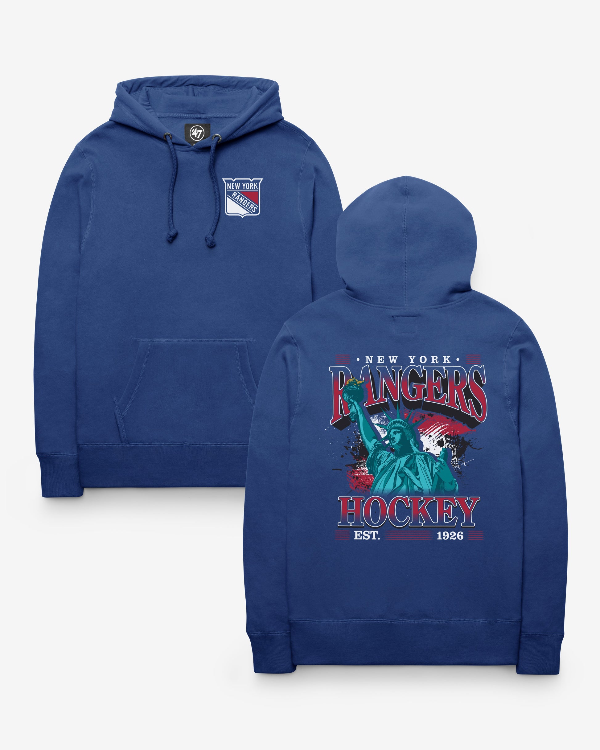 NEW YORK RANGERS BACKER '47 HEADLINE HOOD