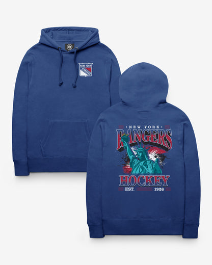 NEW YORK RANGERS BACKER '47 HEADLINE HOOD