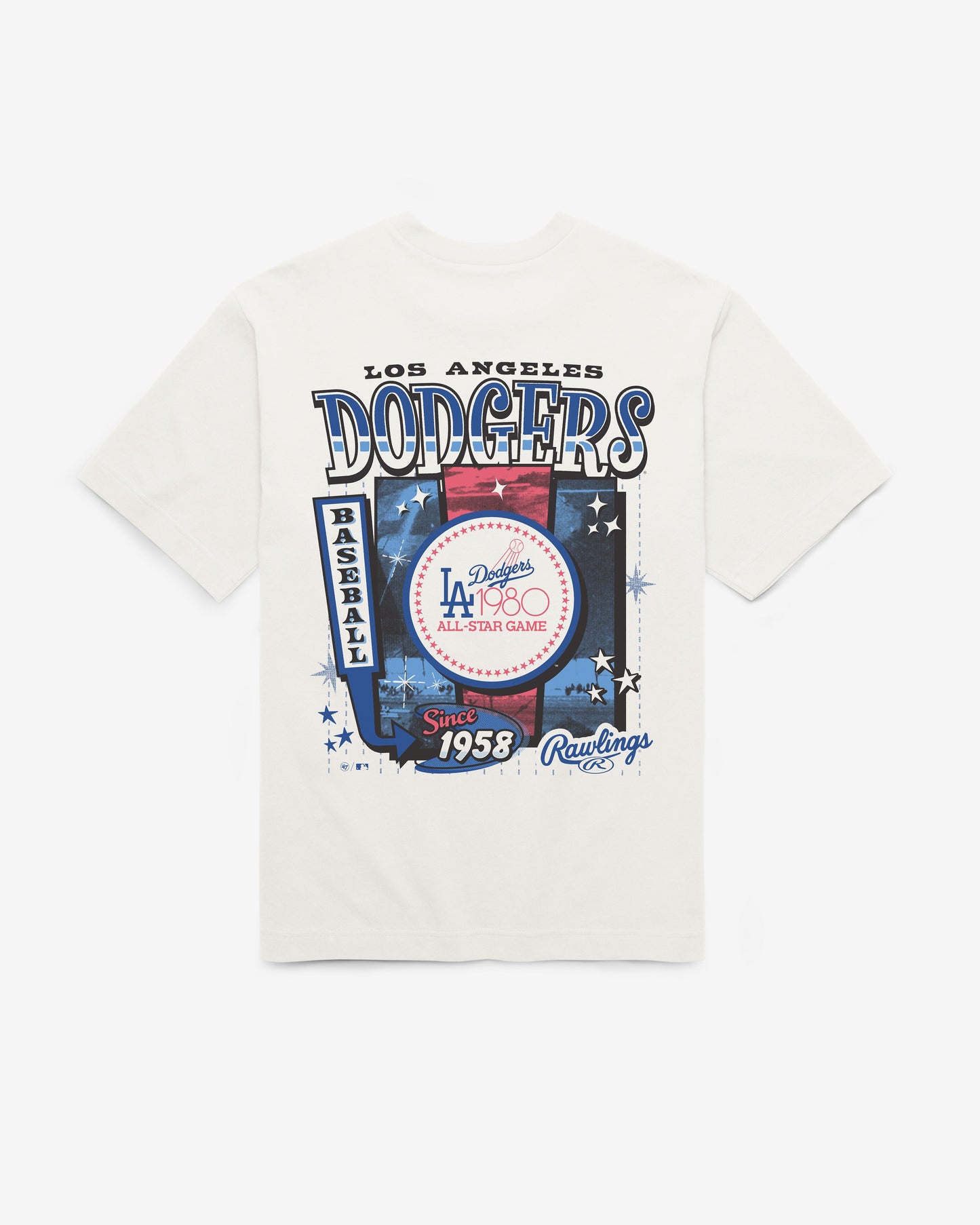 LOS ANGELES DODGERS COOPERSTOWN RAWLINGS POSTER '47 FOUNDATION TEE