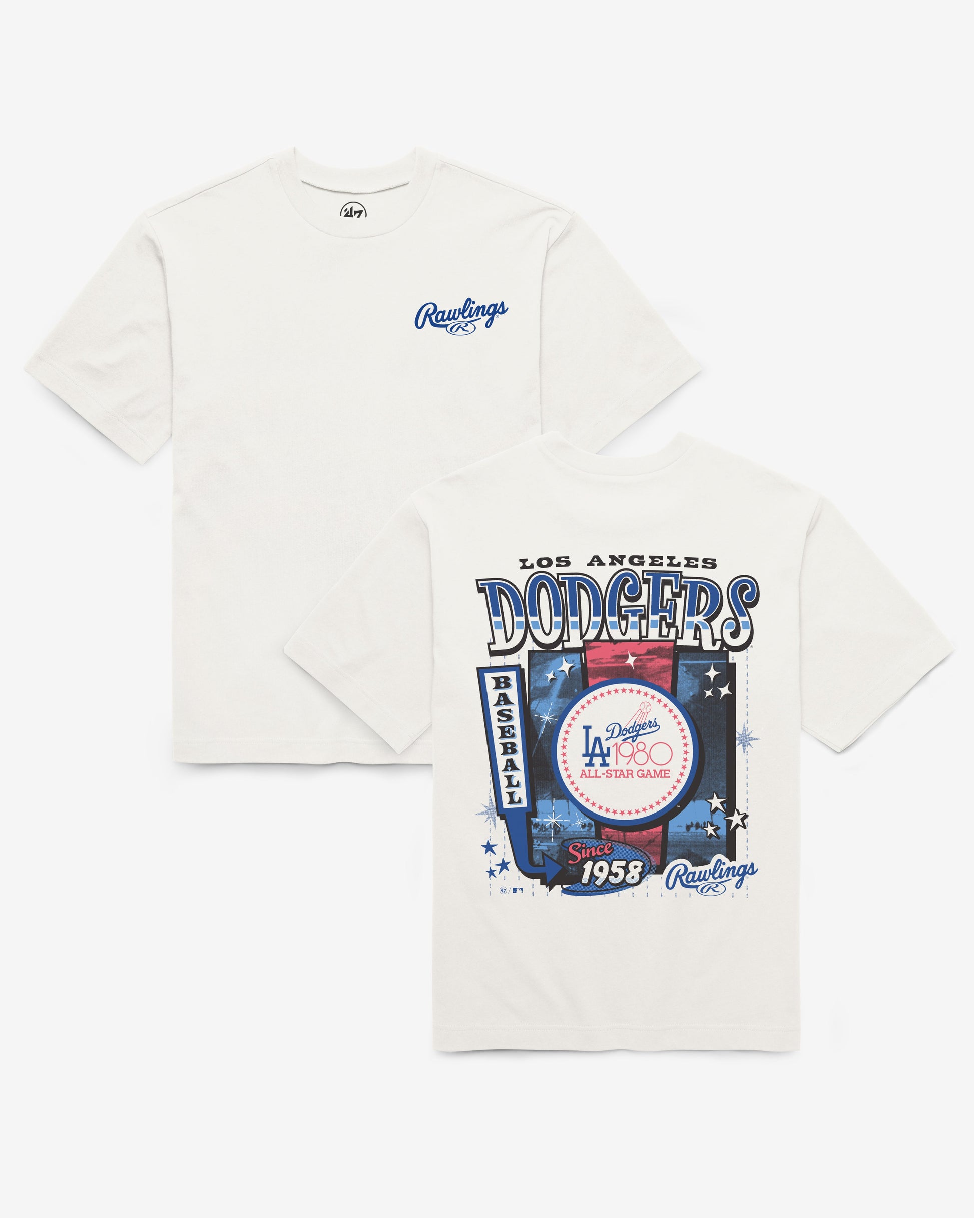 LOS ANGELES DODGERS COOPERSTOWN RAWLINGS POSTER '47 FOUNDATION TEE