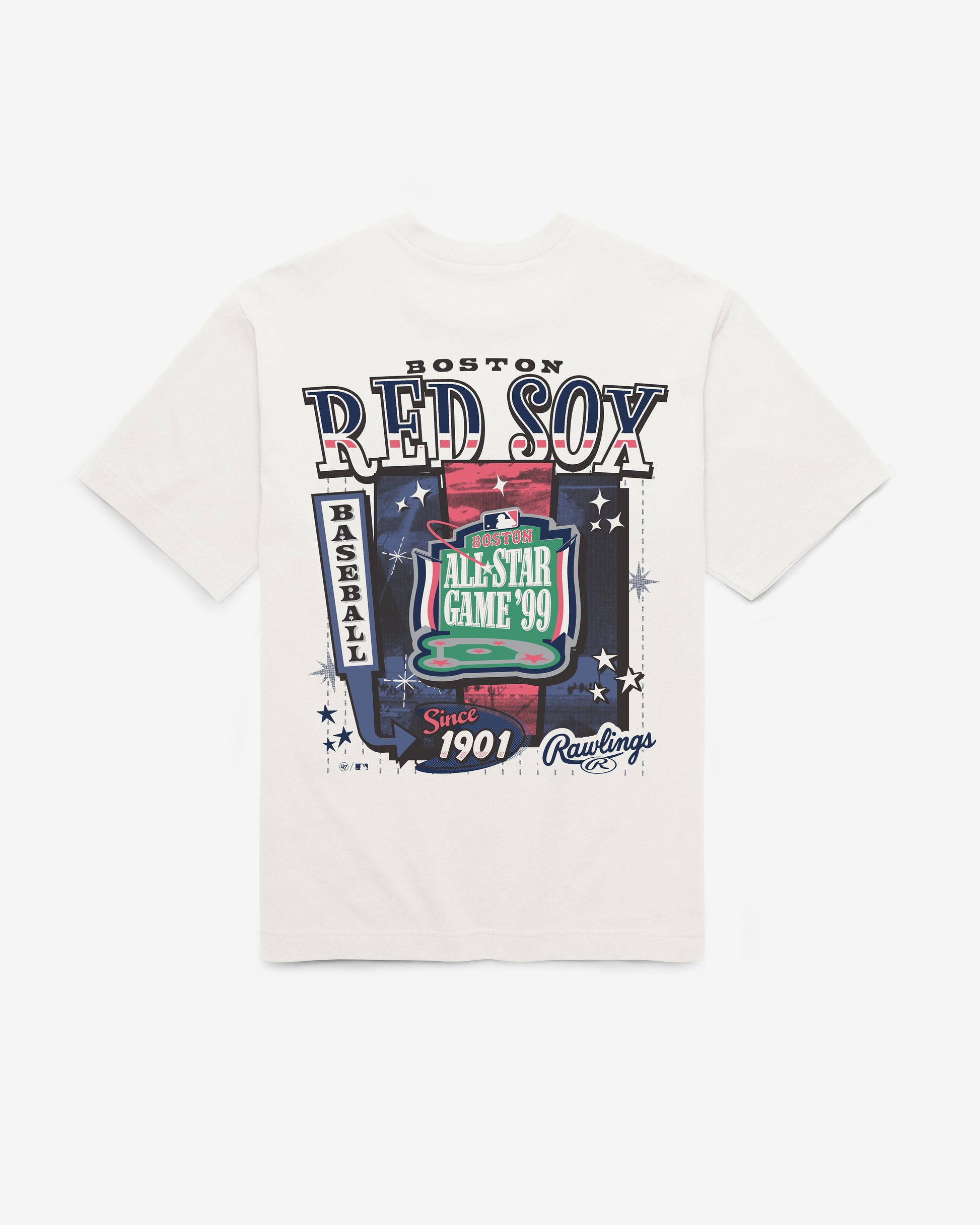 BOSTON RED SOX COOPERSTOWN RAWLINGS POSTER '47 FOUNDATION TEE