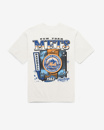 NEW YORK METS COOPERSTOWN RAWLINGS POSTER '47 FOUNDATION TEE