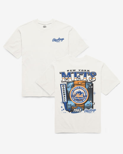 NEW YORK METS COOPERSTOWN RAWLINGS POSTER '47 FOUNDATION TEE