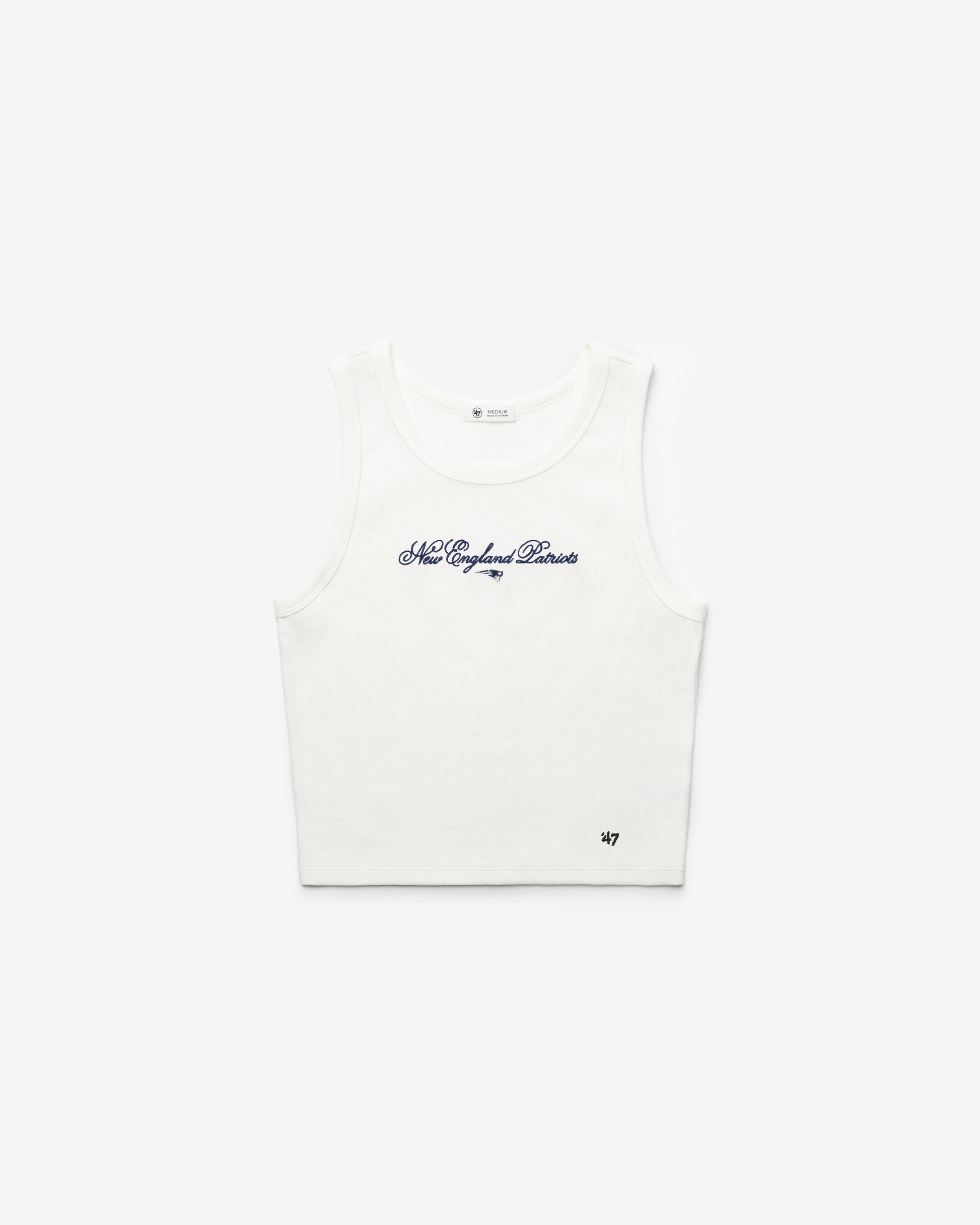 NEW ENGLAND PATRIOTS SCRIPT '47 BABY RIB TANK WOMENS