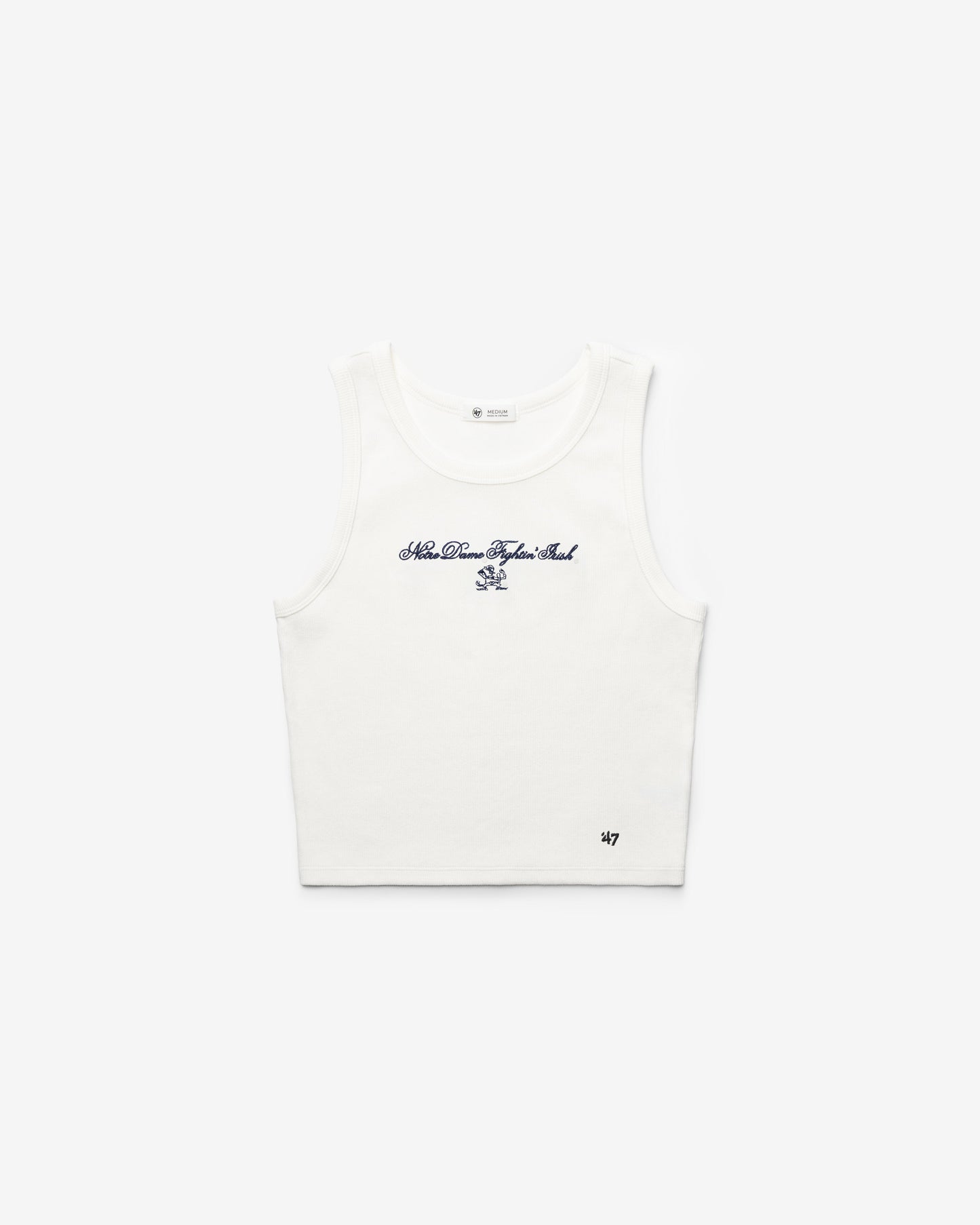 NOTRE DAME FIGHTING IRISH '47 SCRIPT BABY RIB TANK WOMENS