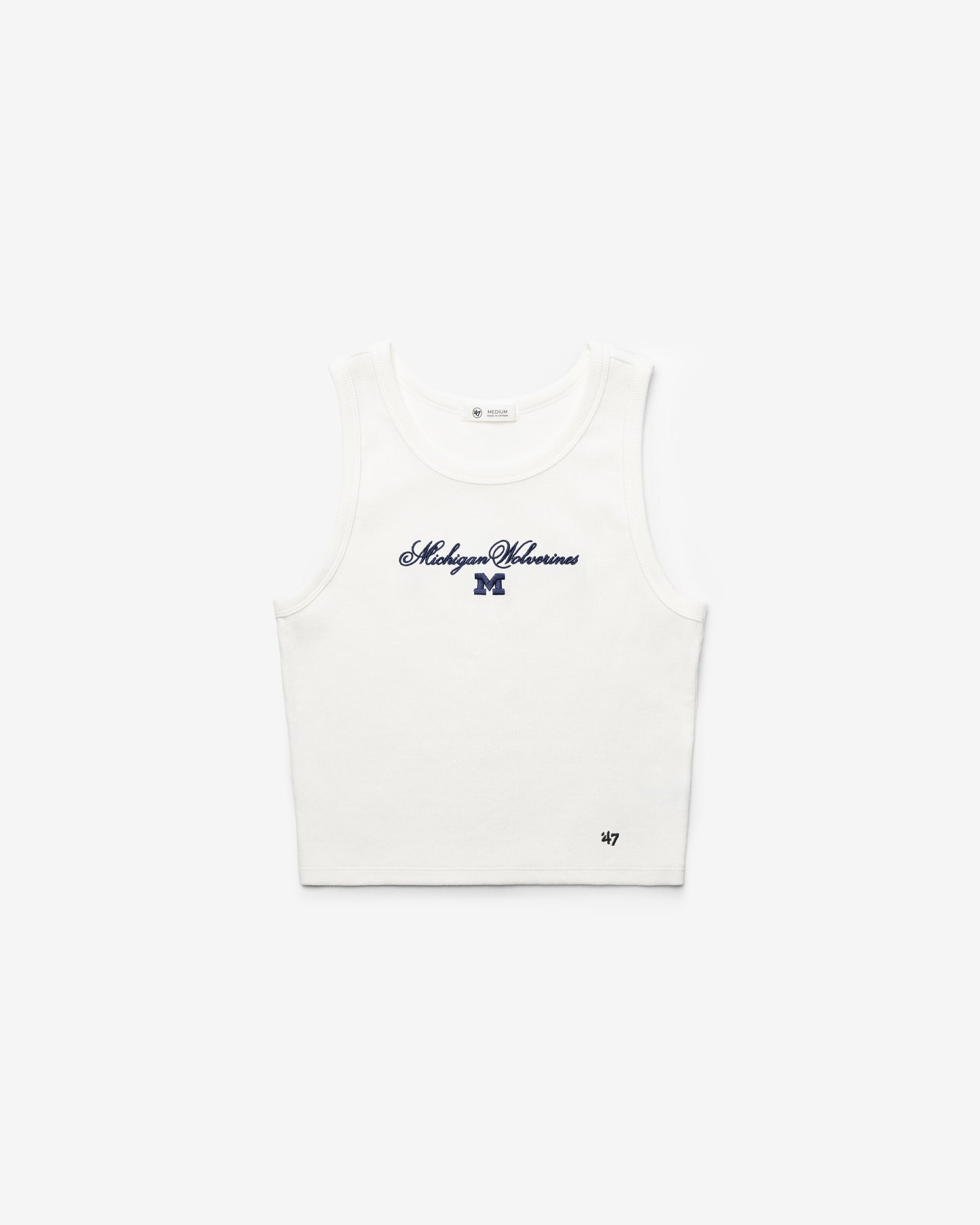 MICHIGAN WOLVERINES SCRIPT '47 BABY RIB TANK WOMENS