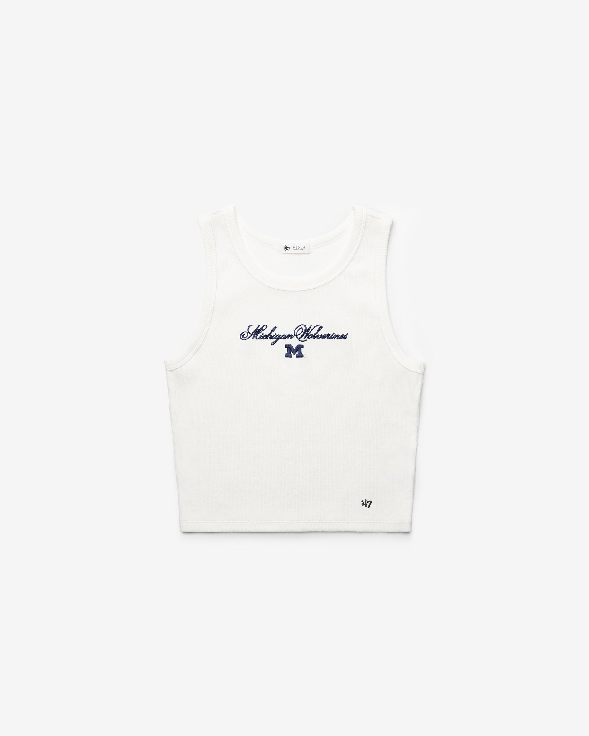 MICHIGAN WOLVERINES SCRIPT '47 BABY RIB TANK WOMENS
