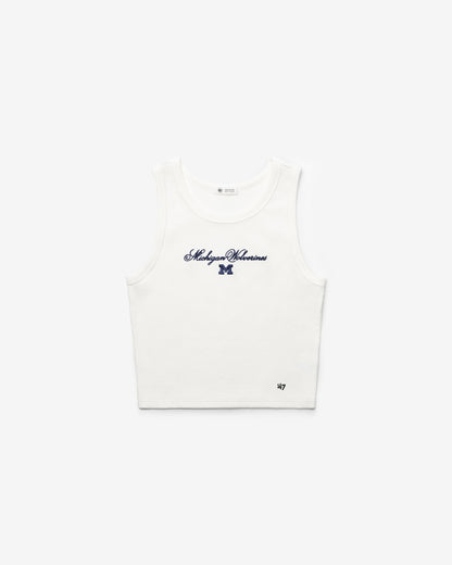 MICHIGAN WOLVERINES SCRIPT '47 BABY RIB TANK WOMENS