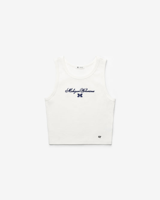 MICHIGAN WOLVERINES SCRIPT '47 BABY RIB TANK WOMENS