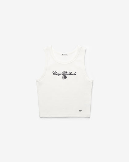 CHICAGO BLACKHAWKS SCRIPT '47 BABY RIB TANK WOMENS