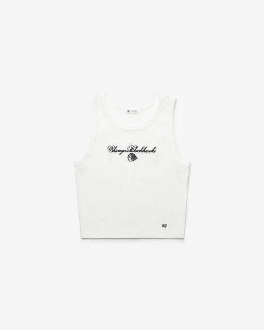 CHICAGO BLACKHAWKS SCRIPT '47 BABY RIB TANK WOMENS