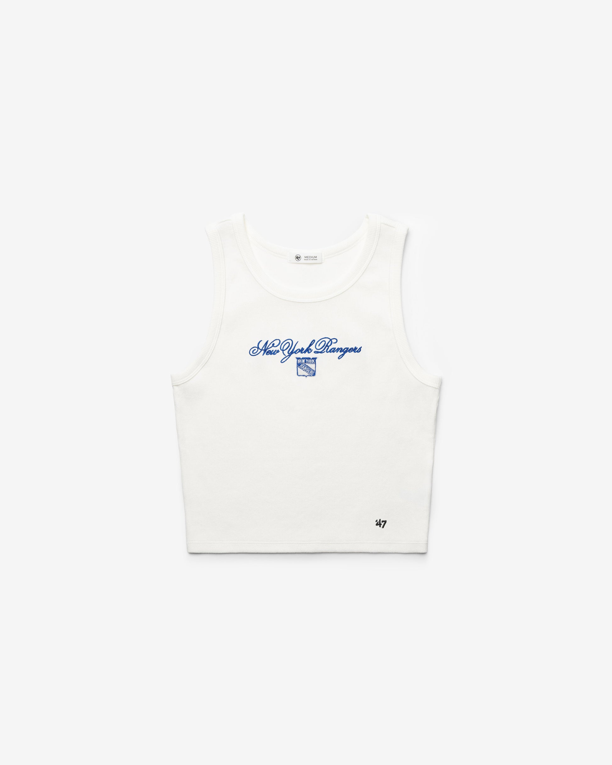 NEW YORK RANGERS SCRIPT '47 BABY RIB TANK WOMENS