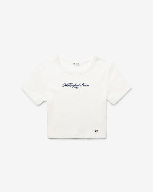 NEW ENGLAND PATRIOTS SCRIPT '47 BABY RIB TEE WOMENS
