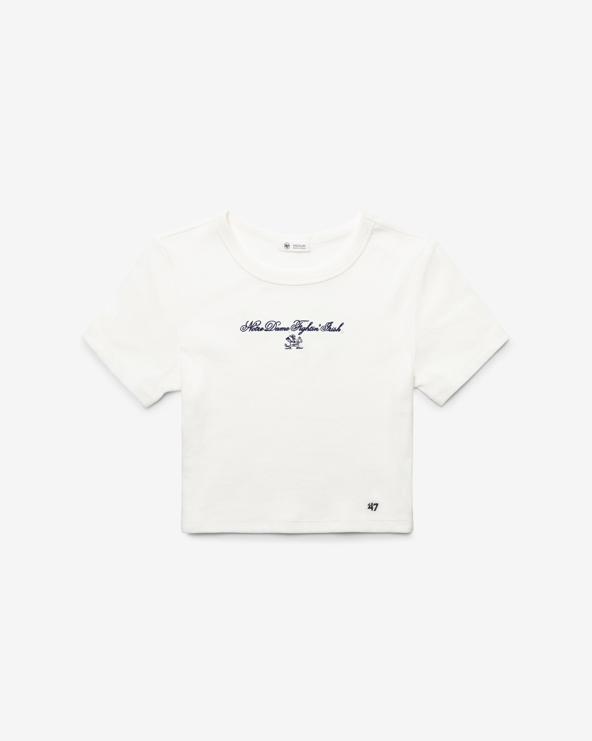NOTRE DAME FIGHTING IRISH SCRIPT '47 BABY RIB TEE WOMENS