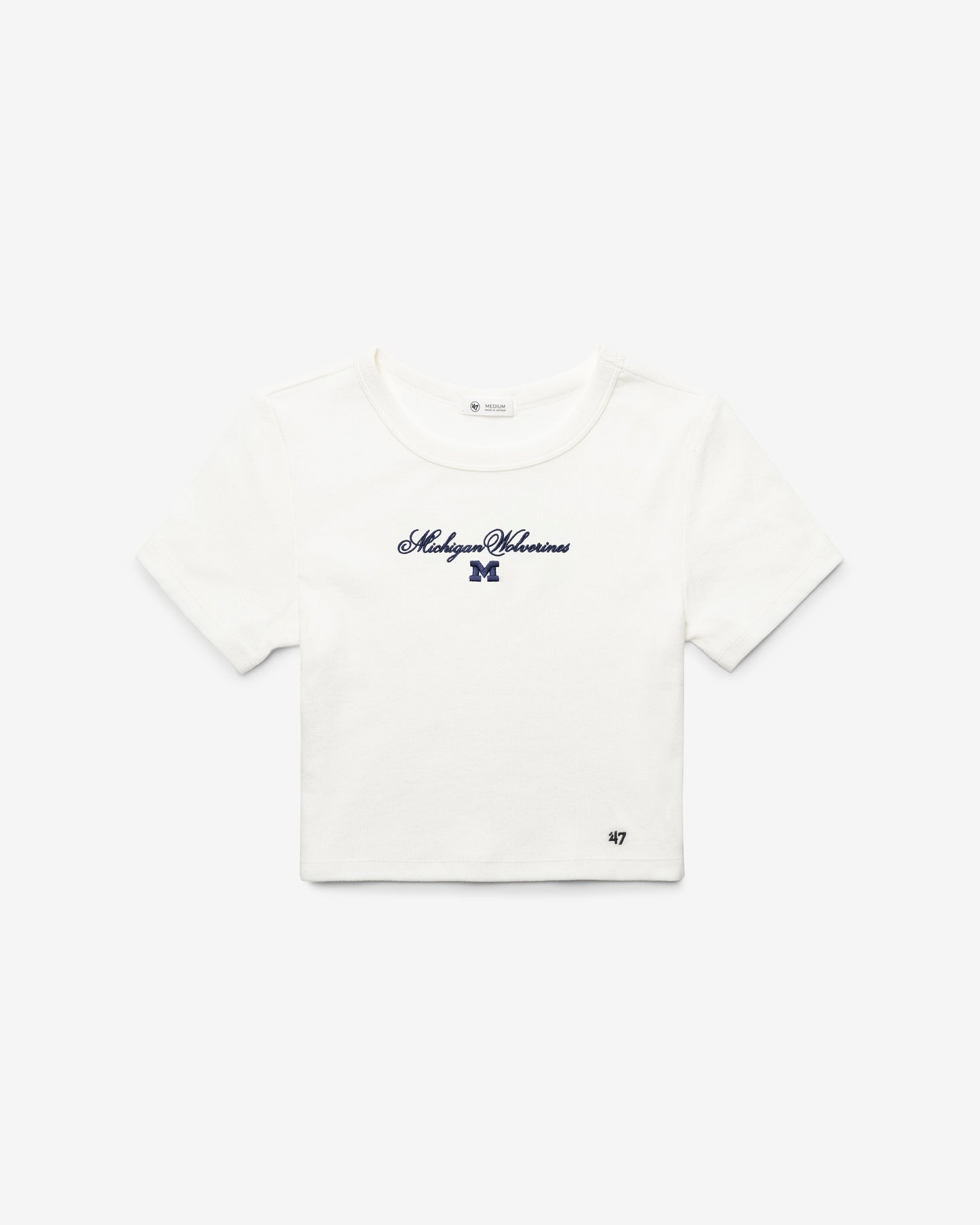 MICHIGAN WOLVERINES SCRIPT '47 BABY RIB TEE WOMENS