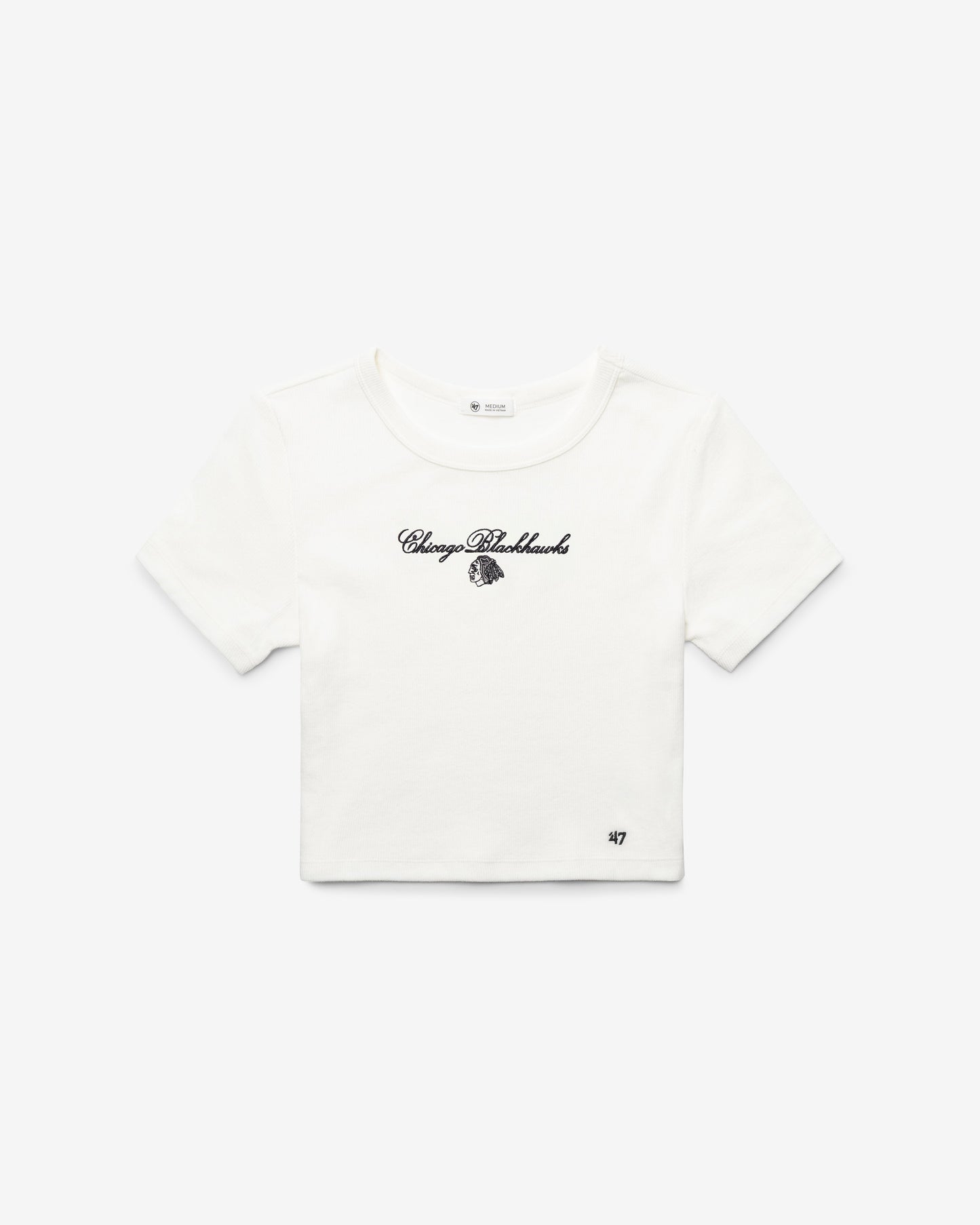 CHICAGO BLACKHAWKS SCRIPT '47 BABY RIB TEE WOMENS