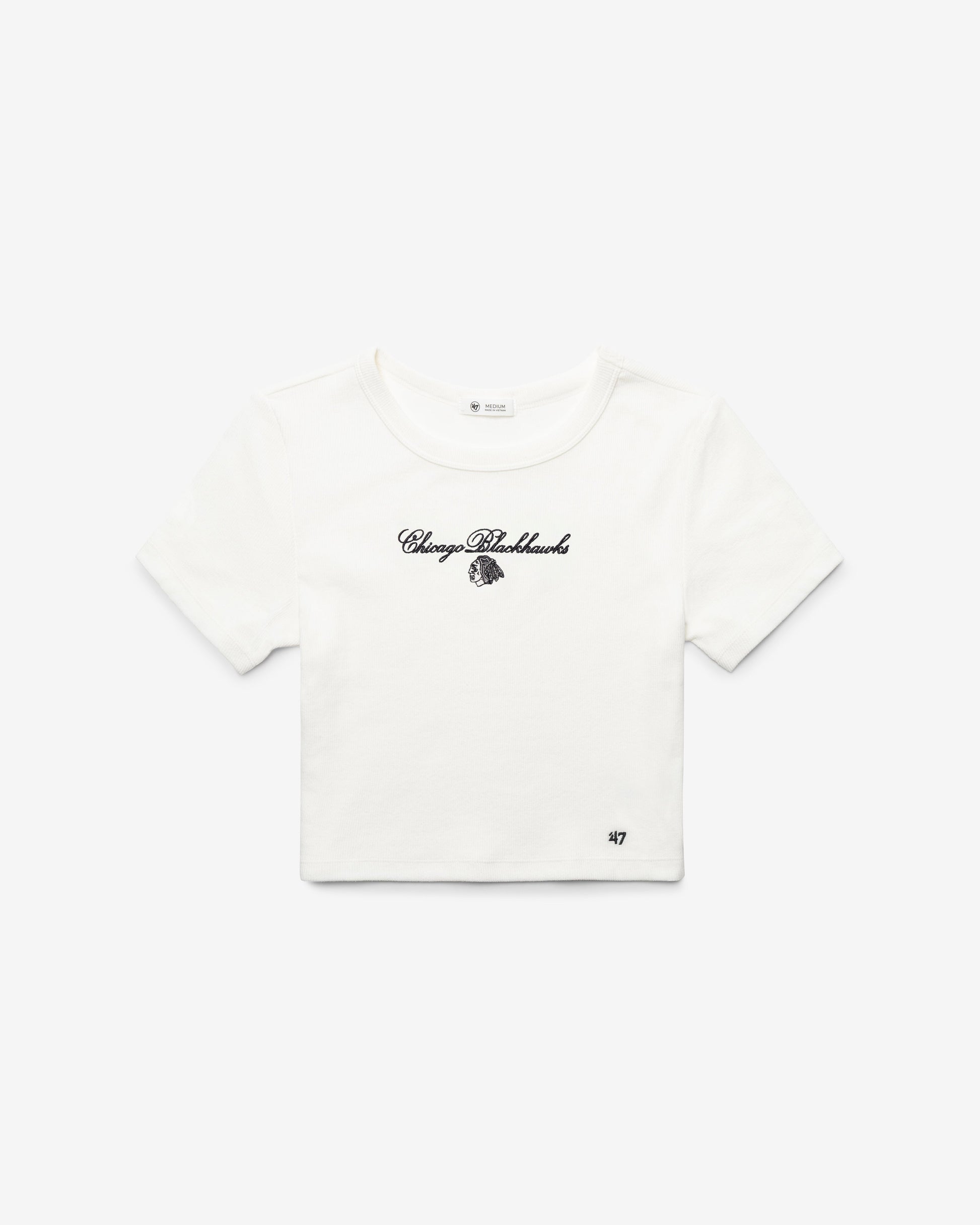 CHICAGO BLACKHAWKS SCRIPT '47 BABY RIB TEE WOMENS