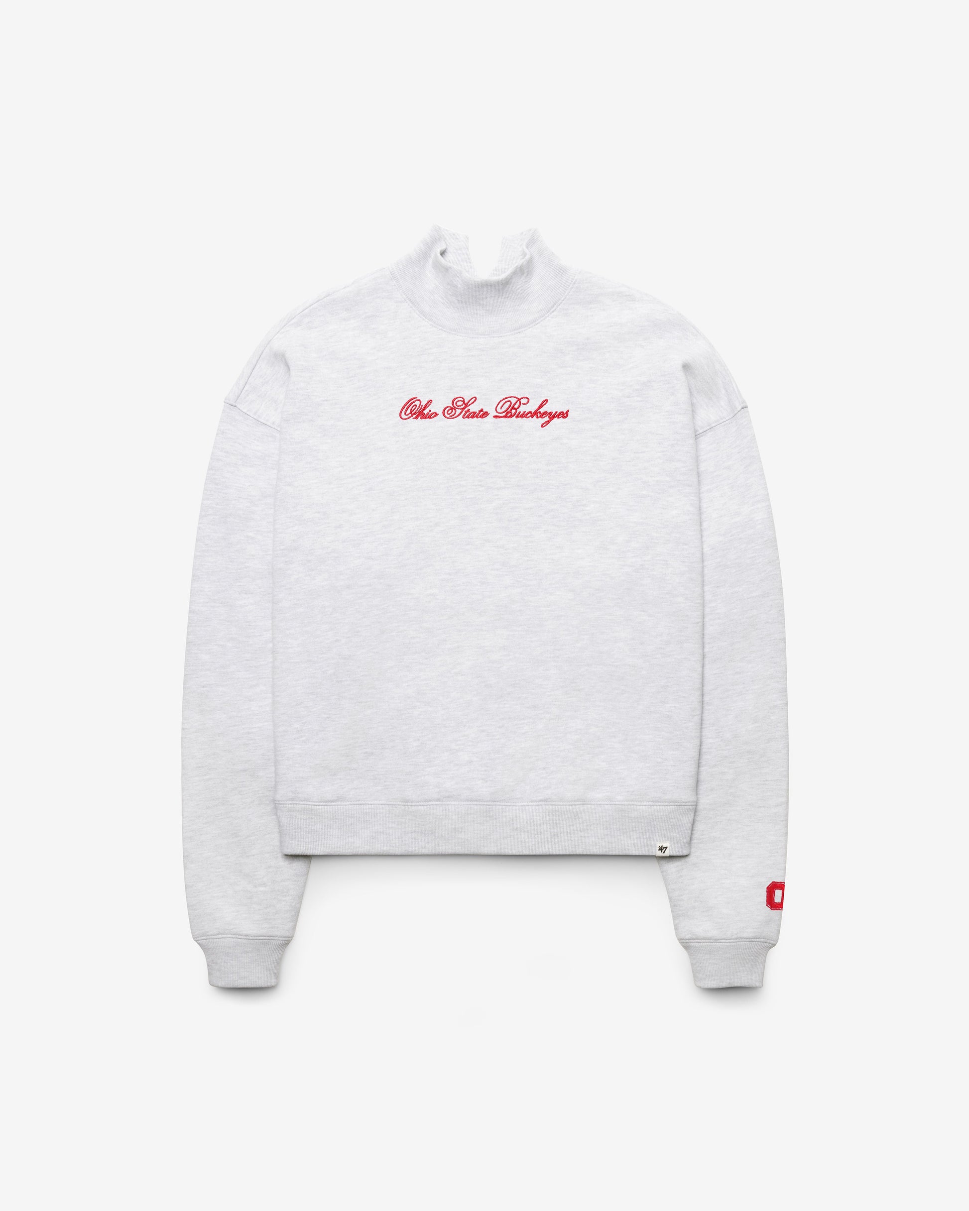 OHIO STATE BUCKEYES SCRIPT '47 MOCK NECK PULLOVER WOMENS