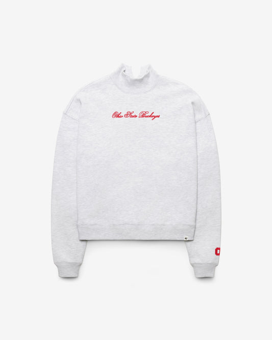 OHIO STATE BUCKEYES SCRIPT '47 MOCK NECK PULLOVER WOMENS