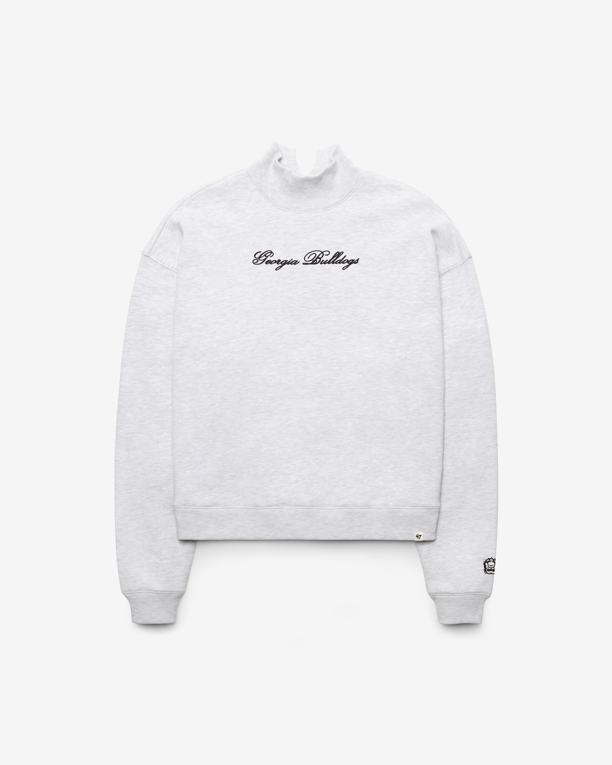 GEORGIA BULLDOGS SCRIPT '47 MOCK NECK PULLOVER WOMENS