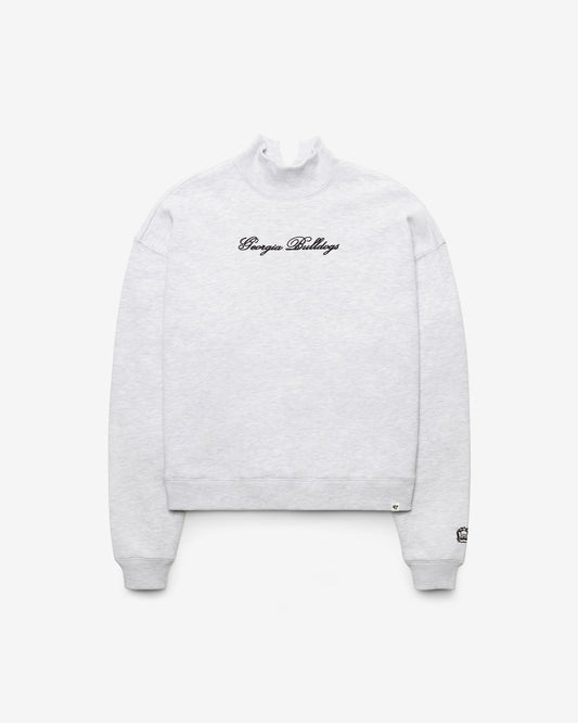 GEORGIA BULLDOGS SCRIPT '47 MOCK NECK PULLOVER WOMENS