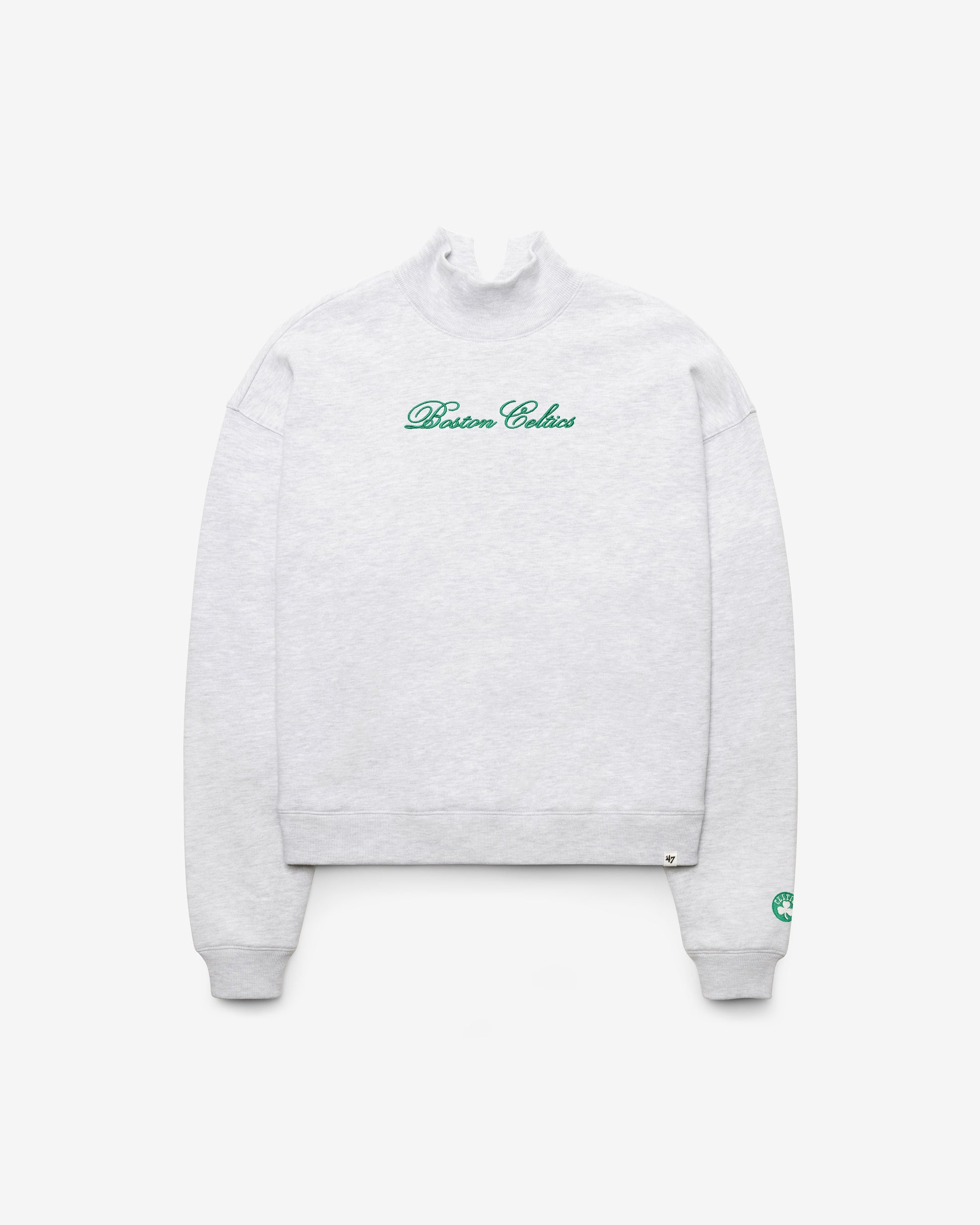BOSTON CELTICS SCRIPT '47 MOCK NECK PULLOVER WOMENS