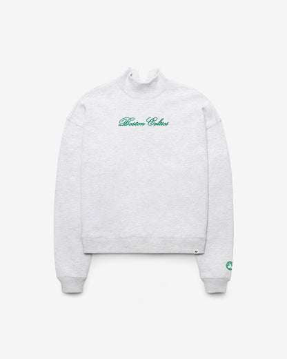 BOSTON CELTICS SCRIPT '47 MOCK NECK PULLOVER WOMENS