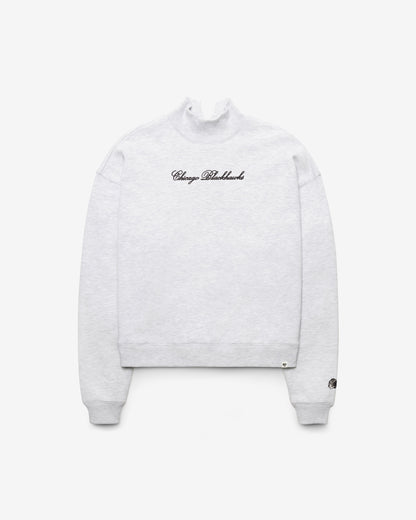 CHICAGO BLACKHAWKS SCRIPT '47 MOCK NECK PULLOVER WOMENS