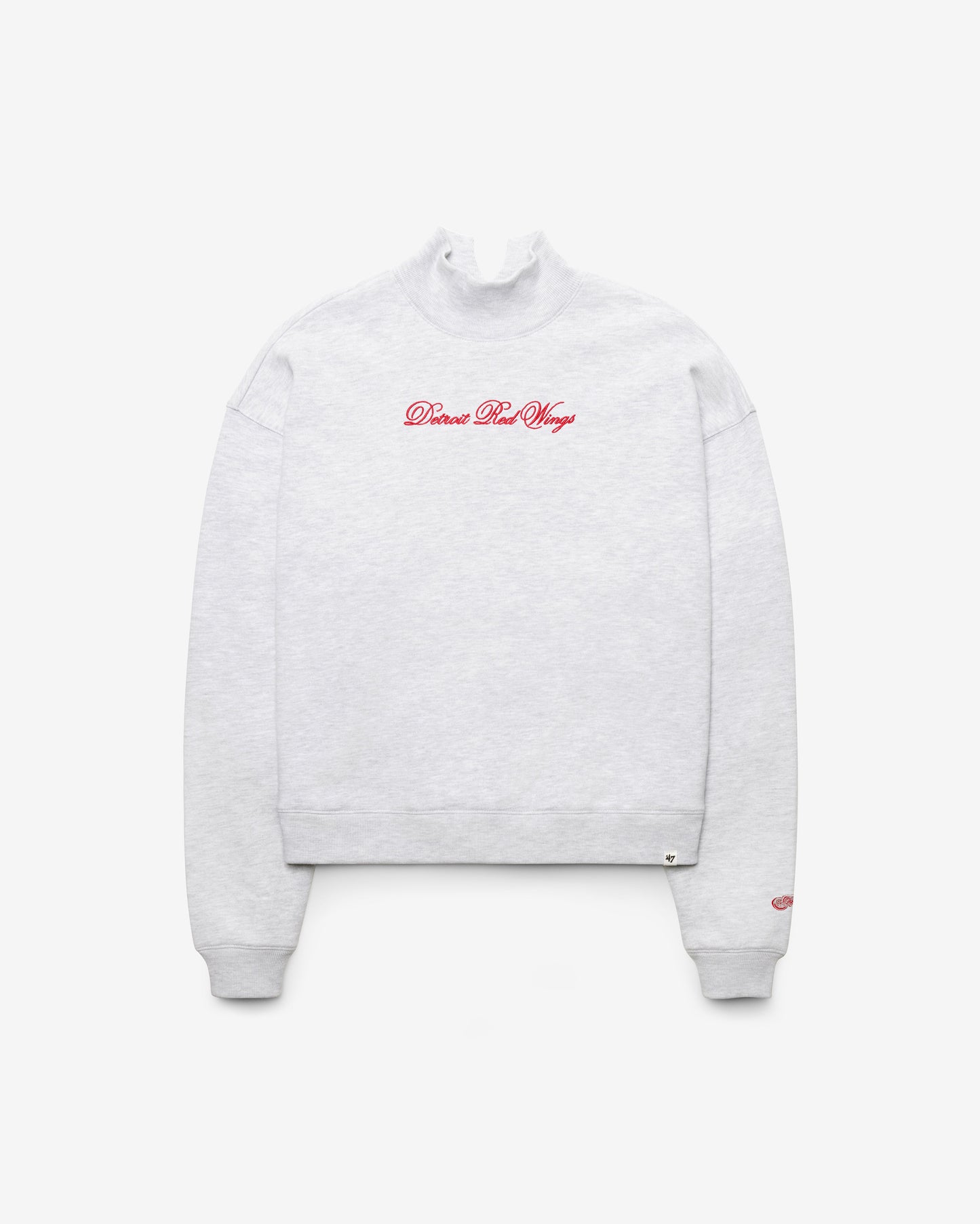 DETROIT RED WINGS SCRIPT '47 MOCK NECK PULLOVER WOMENS