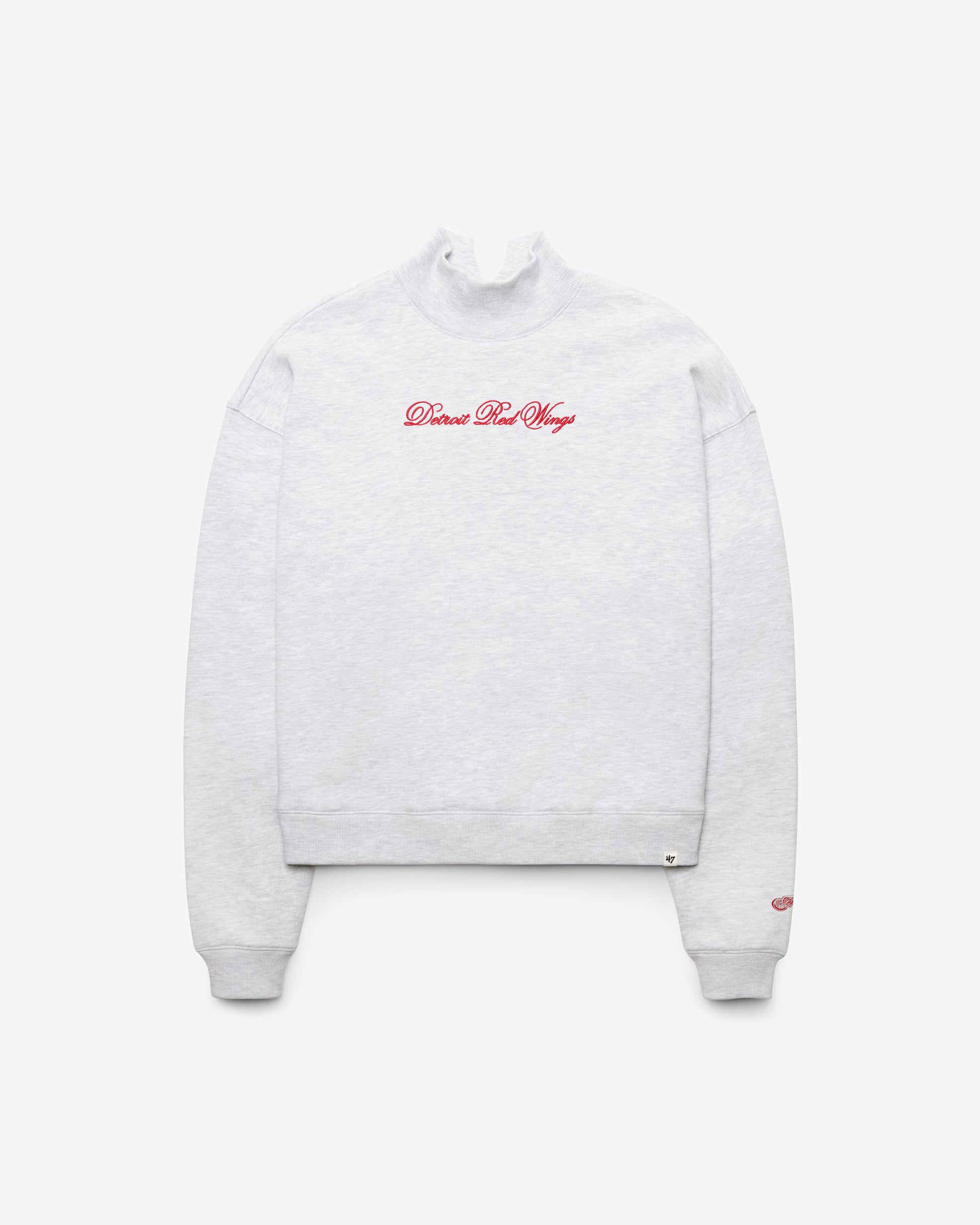 DETROIT RED WINGS SCRIPT '47 MOCK NECK PULLOVER WOMENS
