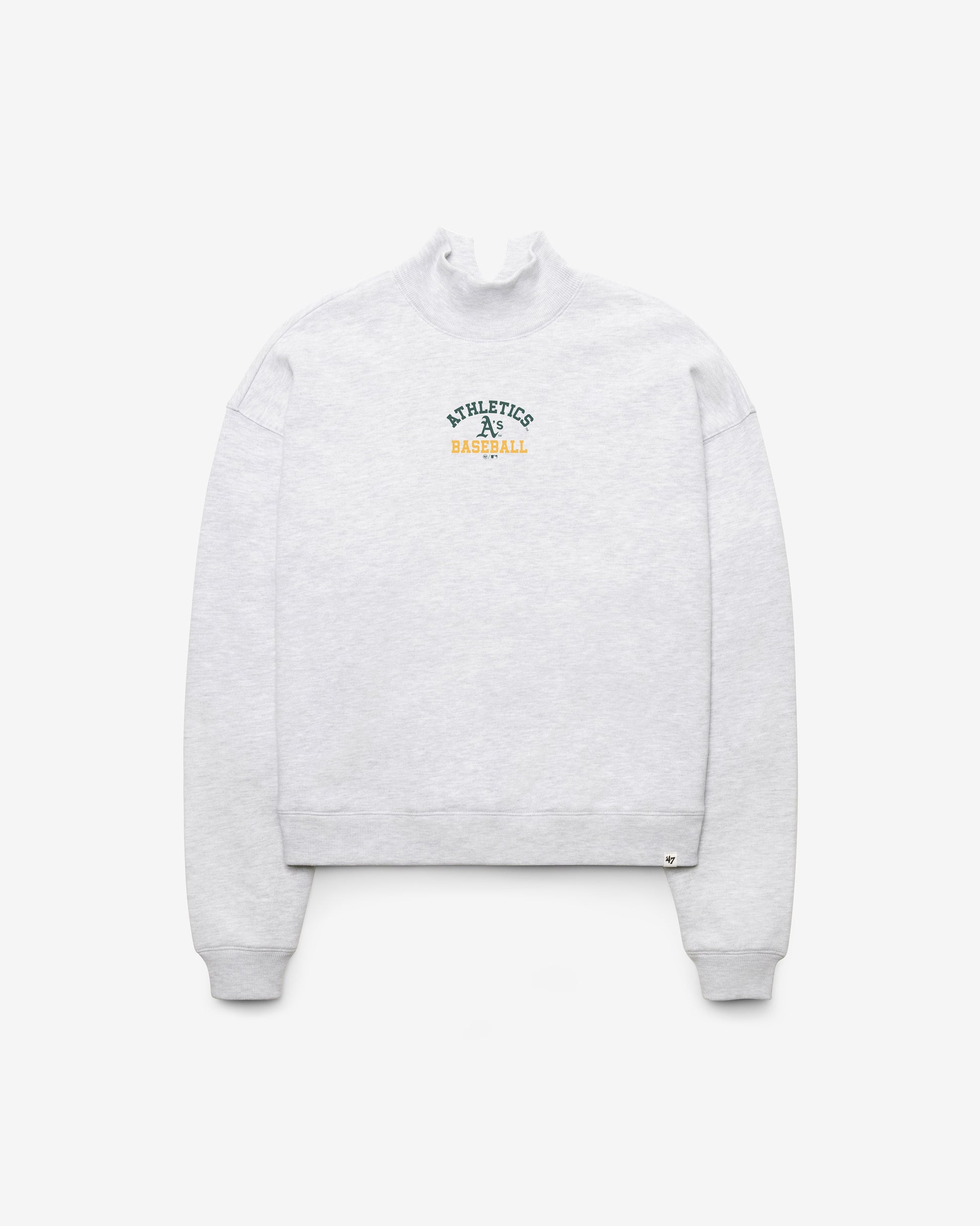 ATHLETICS BASEBALL SPIRITED '47 MOCK NECK PULLOVER WOMENS