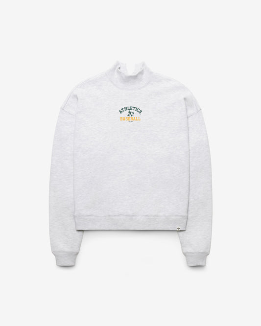 ATHLETICS BASEBALL SPIRITED '47 MOCK NECK PULLOVER WOMENS
