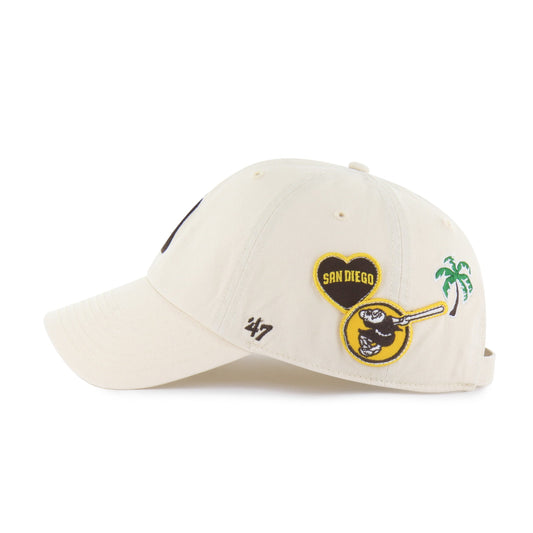 SAN DIEGO PADRES BADGES '47 CLEAN UP