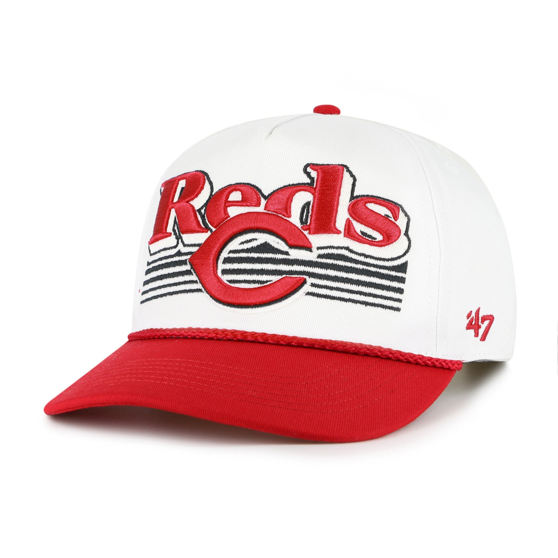 CINCINNATI REDS SCRIPT FADE TWO TONE ROPE '47 HITCH