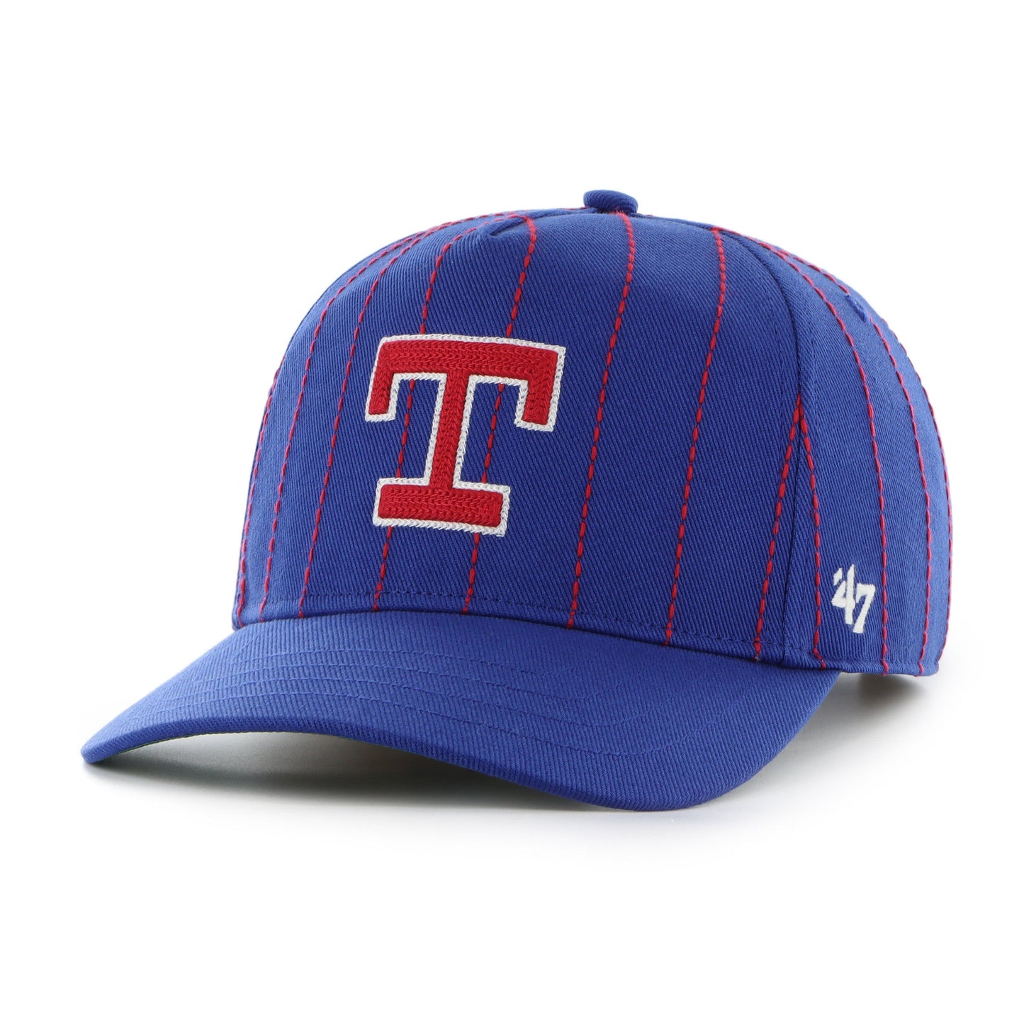 TEXAS RANGERS COOPERSTOWN RAWLINGS PINSTRIPE '47 HITCH