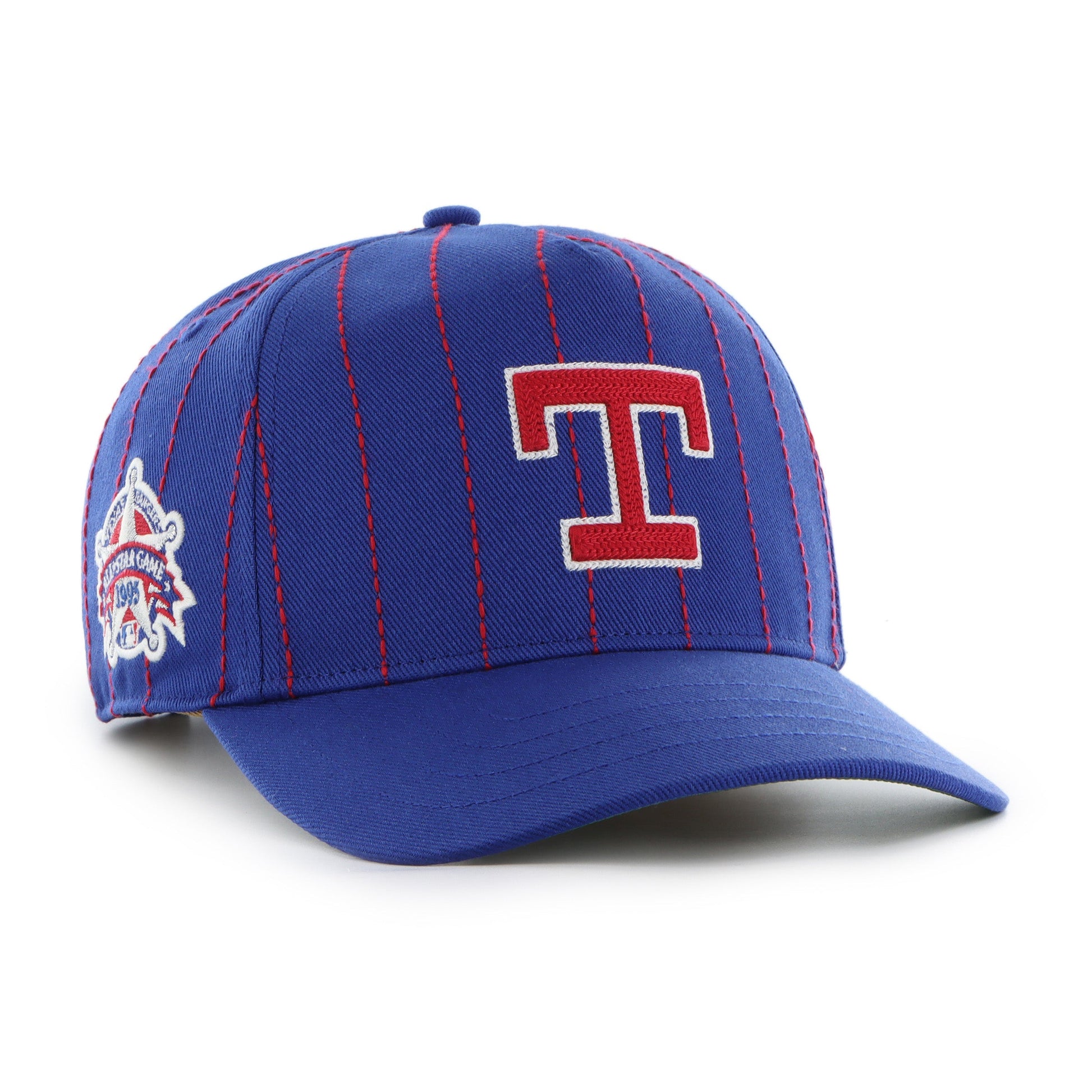 TEXAS RANGERS COOPERSTOWN RAWLINGS PINSTRIPE '47 HITCH