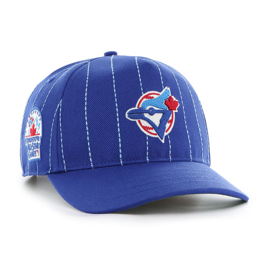 TORONTO BLUE JAYS COOPERSTOWN RAWLINGS PINSTRIPE '47 HITCH