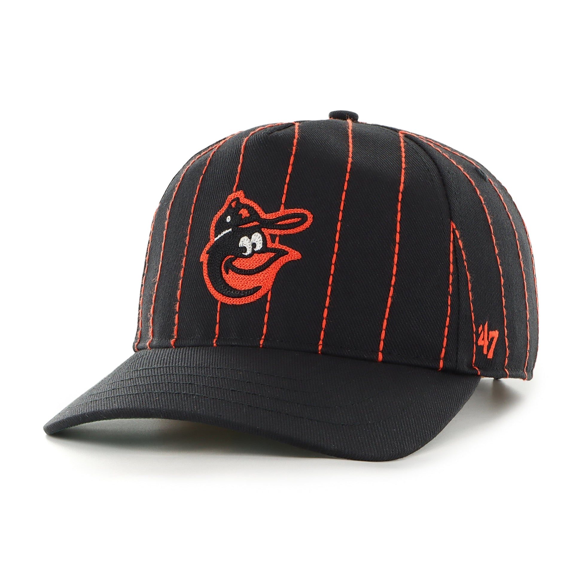 BALTIMORE ORIOLES COOPERSTOWN RAWLINGS PINSTRIPE '47 HITCH