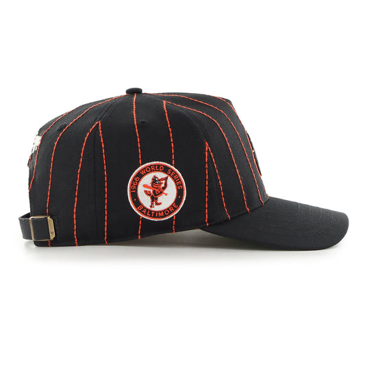 BALTIMORE ORIOLES COOPERSTOWN RAWLINGS PINSTRIPE '47 HITCH